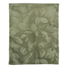 Velvet placemat, print, Leaves 33x48cm, moss