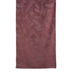 Velvet table runner, print, Leaves 40x140cm, garnet
