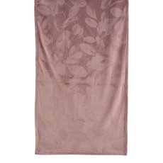 Velvet table runner, print, Leaves 40x140cm, pink pepper