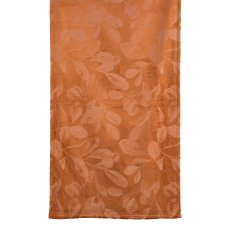 Velvet table runner, print, Leaves 40x140cm, copper