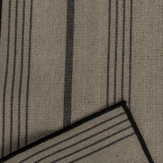 Cotton placemat, striped, 48x33cm, black