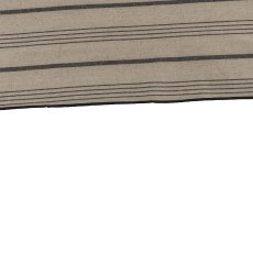 Cotton placemat, striped, 48x33cm, black