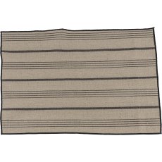 Cotton placemat, striped, 48x33cm, black