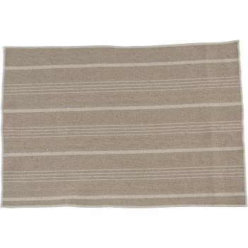 Baumwoll Tischset, gestreift, 48x33cm, weiß