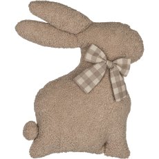 Teddy Stoff Hasenform RABBIT, mit Schleife, 38x41cm, beige