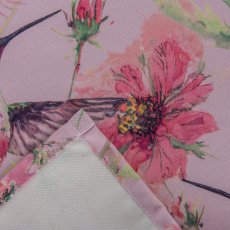 Fabric table runner INSTYLE, with bird print, 40x140cm, pale pink
