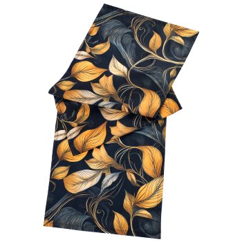 Samt Tischläufer INSTYLE mit Print, 140x40cm, schwarz, Lepuro