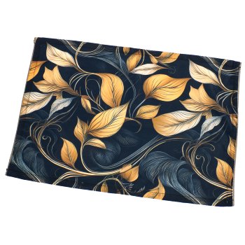 Velvet placemat INSTYLE with piping and print, 44x33cm, black, Lepuro