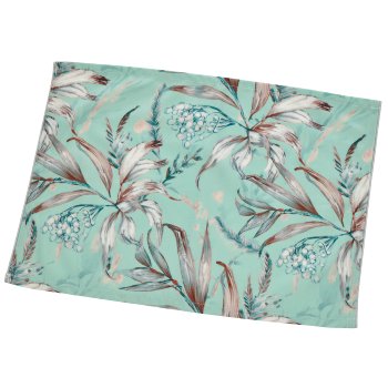 Samt Tischset INSTYLE mit Paspel und Print, 44x33cm, jade, Lepuro