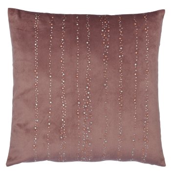 Samtkissen mit Diamant Print, 45x45cm, schlamm