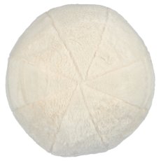 Fellkissen Ballform, 25x25cm, naturweiß