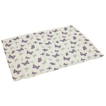 Stoff Tischset mit Schmetterling Print, 44x33cm, lavendel