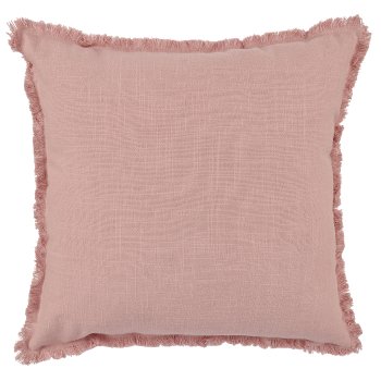 Leinenkissen mit Torn Rand, 43x43cm, mauve