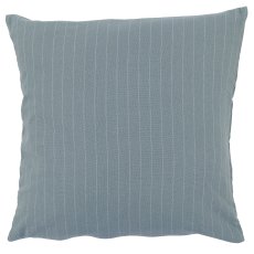 Cotton cushion, stripe pattern, 43x43cm, light blue