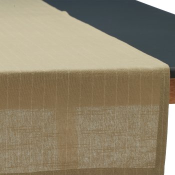 Baumwoll Tischläufer, Streifendekor, 180x40cm, hellgrün