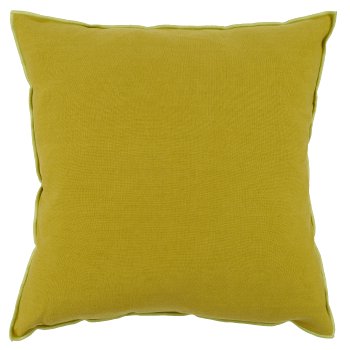 Viskose-Leinen Kissen mit Edging Farbrand, 43x43cm, grün