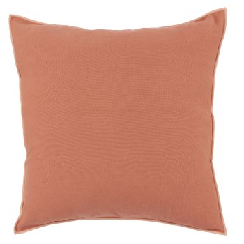 Viskose-Leinen Kissen mit Edging Farbrand, 43x43cm, lachs