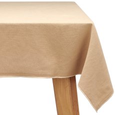 Viskose-Leinen Tischdecke mit Edging Farbrand, 135x135cm, teint