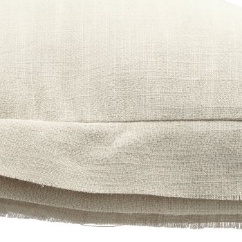 Viskose-Leinen Kissen mit Rand, 50x30cm, grau
