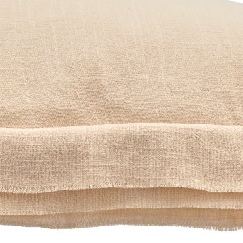 Viskose-Leinen Kissen mit Rand, 50x30cm, beige