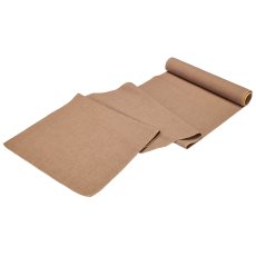 Cotton linen table runner on roll, 180x35cm, walnut