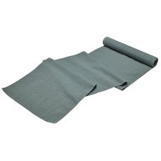 Cotton linen table runner on roll, 180x35cm, pigeon blue