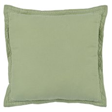Cotton cushion, frayed, 45x45cm, jade