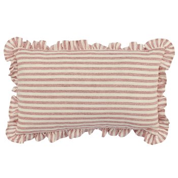 Baumwoll-Leinen Kissen, Raffle, 50x30cm, mauve
