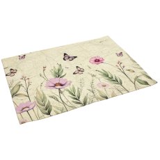 Stoff Tischset INSTYLE mit Blütenwiese Print, 44x33cm, lavendel, Lepuro