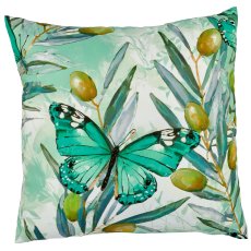 Outdoor Kissen INSTYLE mit Oliven Print, wasserabweisend, 45x45cm, jade, Lepuro