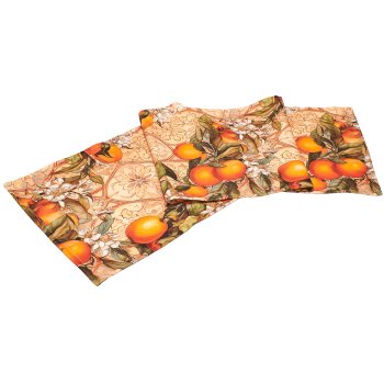 Outdoor Tischläufer INSTYLE mit Orangen Print, wasserabweisend, 140x40cm,