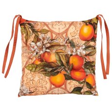 Outdoor Sitzkissen INSTYLE mit Orangen Print, wasserabweisend, 40x40x5,5cm,