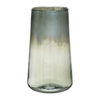 Glas Vase BARI, 35x19cm, grau