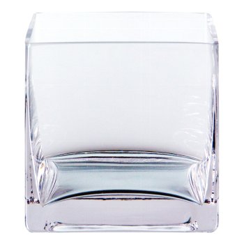 Glasgefäß BASIC, quadratisch, 8x8x8cm, klar