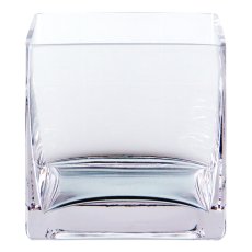 Square glass jar, BASIC 8x8x8cm, clear