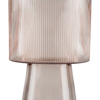 Glass jar amphora w.base, 25x15x11cm, sandstone red