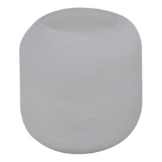Glass jar round, bulky 19x12x11cm, white