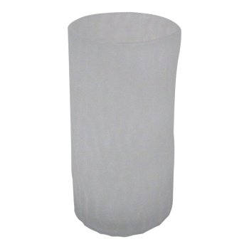 Glass cylinder, w.structure, matt 20x12x12cm, white