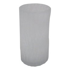 Glas Zylinder, m.Struktur, matt 20x12x12cm, Weiß
