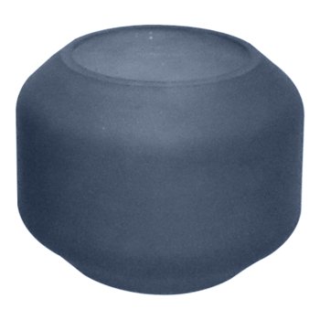 Glas Gefäß, edged, matt 12x9x9cm, dunkelblau