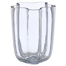 Glasvase Blütenform, 15x7,5x20cm, transparent