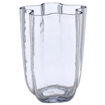 Glasvase Blütenform, 15x8,5x25cm, transparent