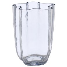 Glasvase Blütenform, 15x8,5x25cm, transparent