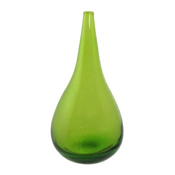 Glass Vase Bubble, 28x15cm, green