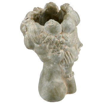 Ceramic planter FRUIT LADY, 15x13x22.5cm, jade