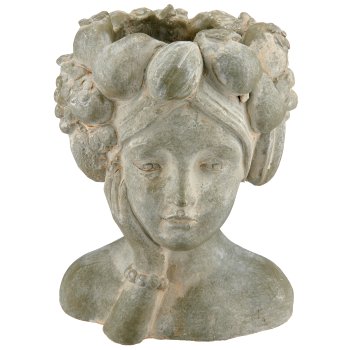 Ceramic planter FRUIT LADY, 15x13x22.5cm, jade