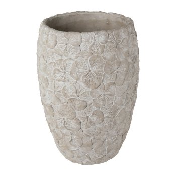 Cement Vase HYDRANGEA, 23x23x33cm, Grey