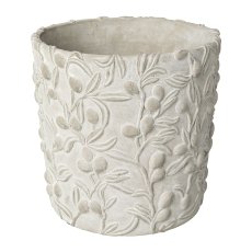 Keramik Übertopf OLIVES, 20,5x20,5x20,5cm, grau