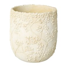 Keramik Übertopf GYPSOPHELIA, 23x23x24cm, creme