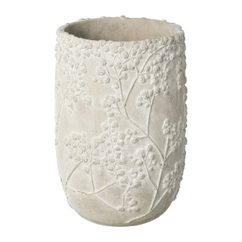 Ceramic vase GYPSOPHELIA, 16x16x23cm, grey